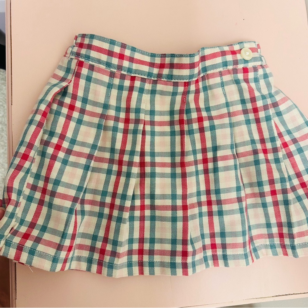 Plaid Toddler Girls SZ 3T Skirt - Pink, Green and Tan